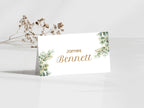 Boho Greenery Wedding Menu Template | Eucalyptus Place Card & Thank You Card | Minimalist Wedding Printable Set | Instant Download. WI188