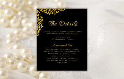 Digital Muslim Wedding Card Set, Islamic Wedding Invitation Template, RSVP Template, Envelope Template, Details Card Template, Digital. 26