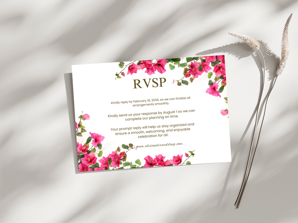 Wedding Invitation Bundle, RSVP, Thank You Card, Table Card, Menu Card, Reception Card, Details Card. WI256