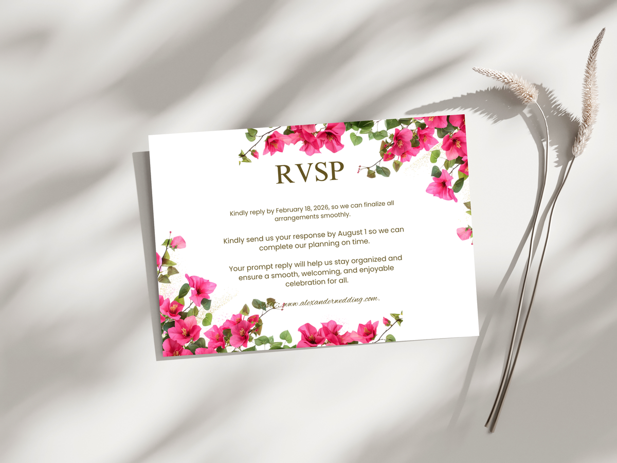 Wedding Invitation Bundle, RSVP, Thank You Card, Table Card, Menu Card, Reception Card, Details Card. WI256