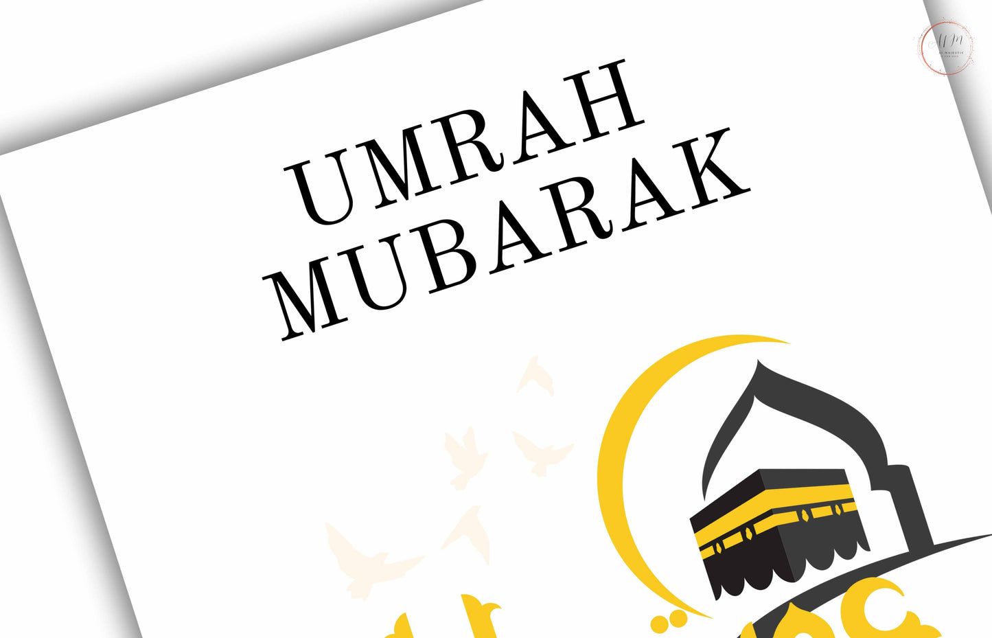 Personalized Umrah Mubarak Template, Umrah Gift, Digital Print , Umrah Wishes, Editable Template, A2, A3, A4, A5, Pdf Template. 1