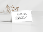 Wedding Menu & Thank You Template | Editable Canva Place Card. WI215
