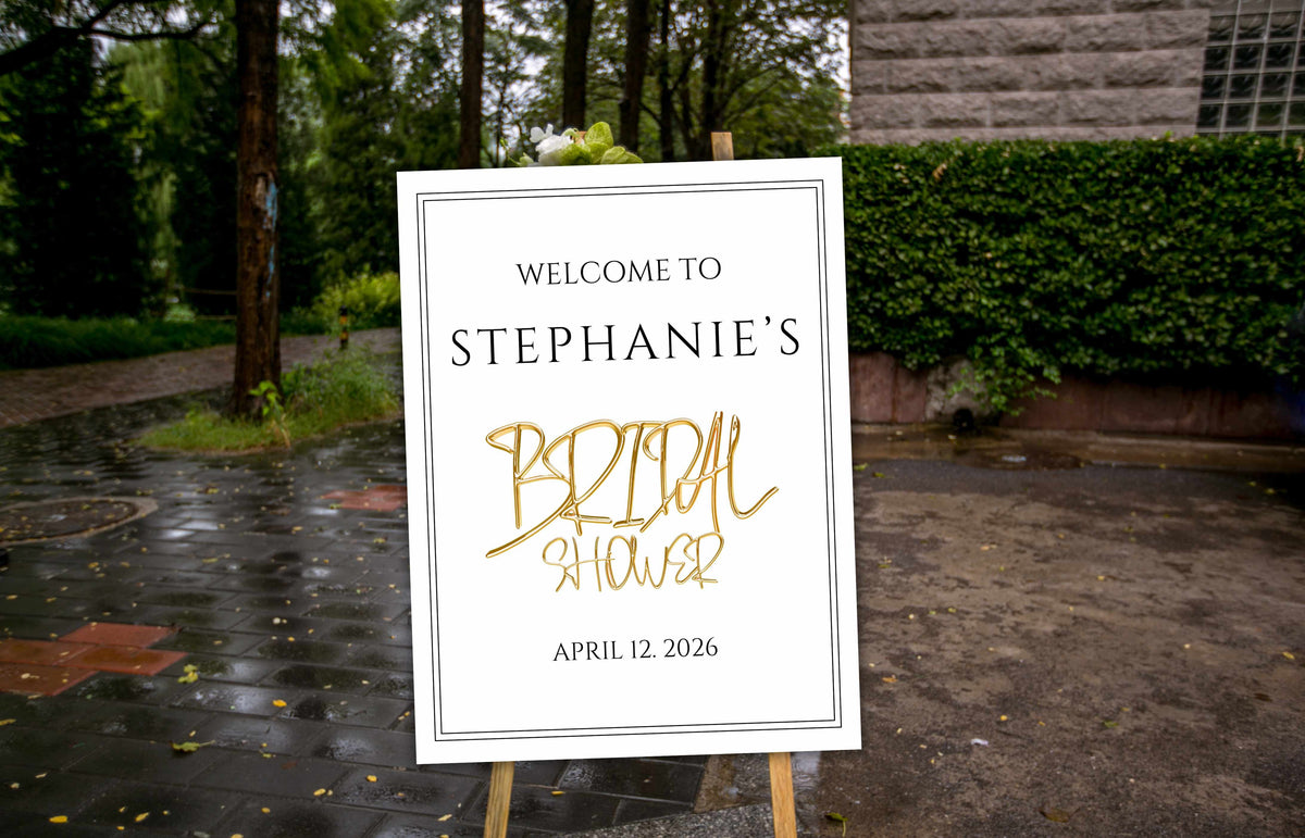 Bridal Shower Sign, Minimalist Bridal Shower Decorations, Bridal Shower Welcome Sign, Bridal Shower Invitation, Bridal Shower Poster, WS57