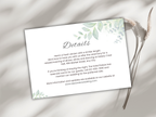 Wedding Invitation Set, RSVP, Dark Floral, Wedding Invitation, Details, Editable, Template, WI238