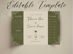 Gatefold Wedding Invitation Template, Menu Card, Thank you Card, Place Card, Name Card WI264
