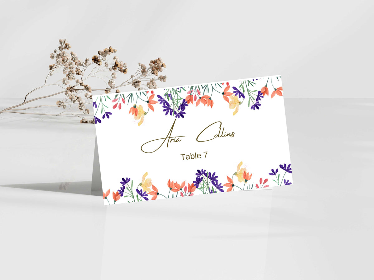 Wedding Menu Template, Thank You Card. WI197