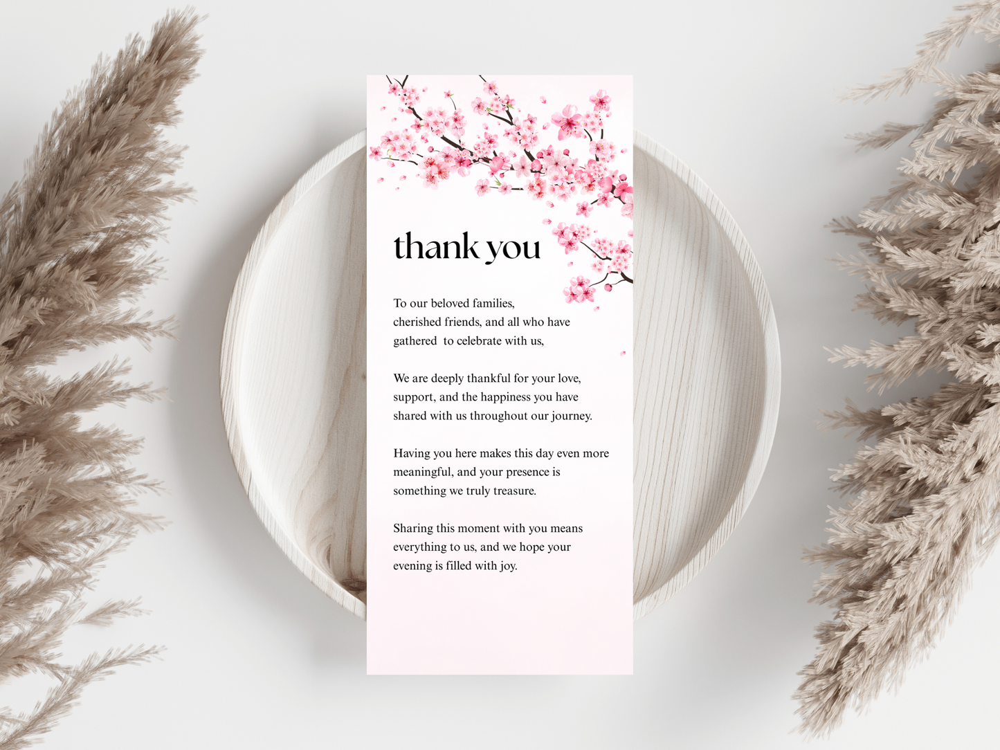 Wedding Thank you Card, Menu Card, Table Card. WI359