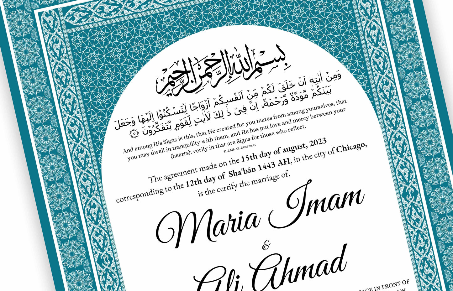 Digital Islamic Marriage Certification nn134