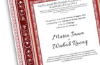 Nikkahnama | Custom Luxury Nikkah Contract | Mughal | Mughal | Inspired Luxury Nikkahnama | Nikkah Certificate in Pdf Template. NN176