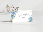 Floral Wedding Menu & Thank You Template | Editable Canva Place Card. WI209