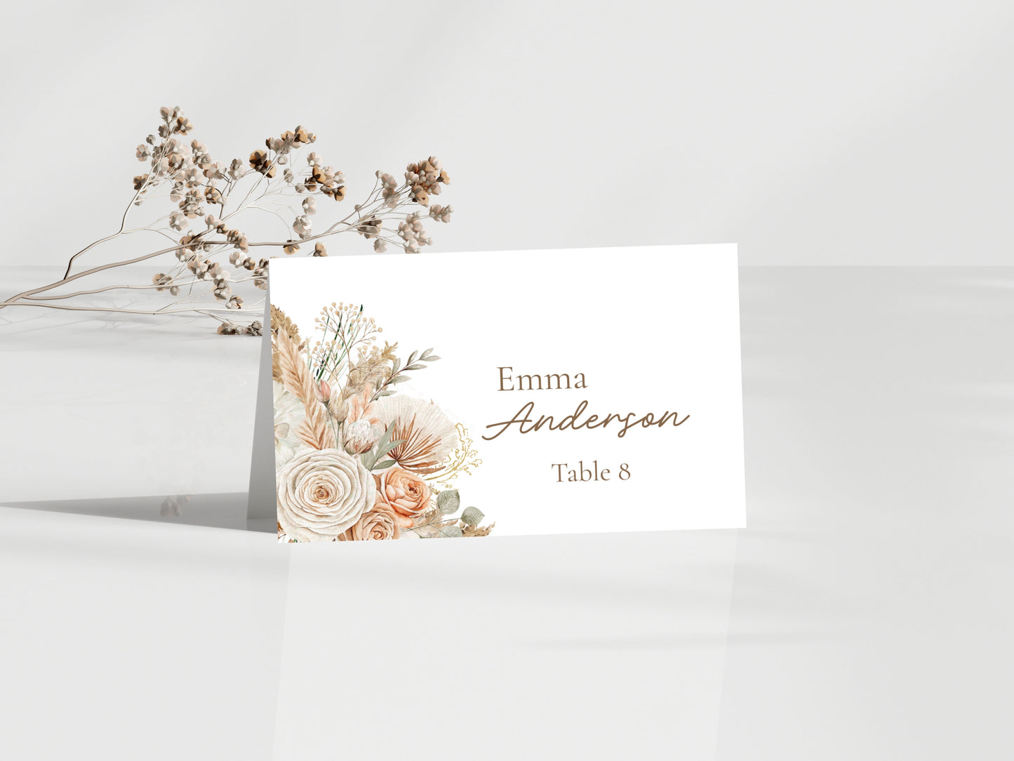 Place Card & Thank You Card Template. WI193