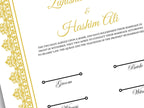 Nikkah Certificate Digital Download Personalised, A4, A3, Template, Editable, Nikkah Nama, Nikkah Contract, Muslim Contract. NN268