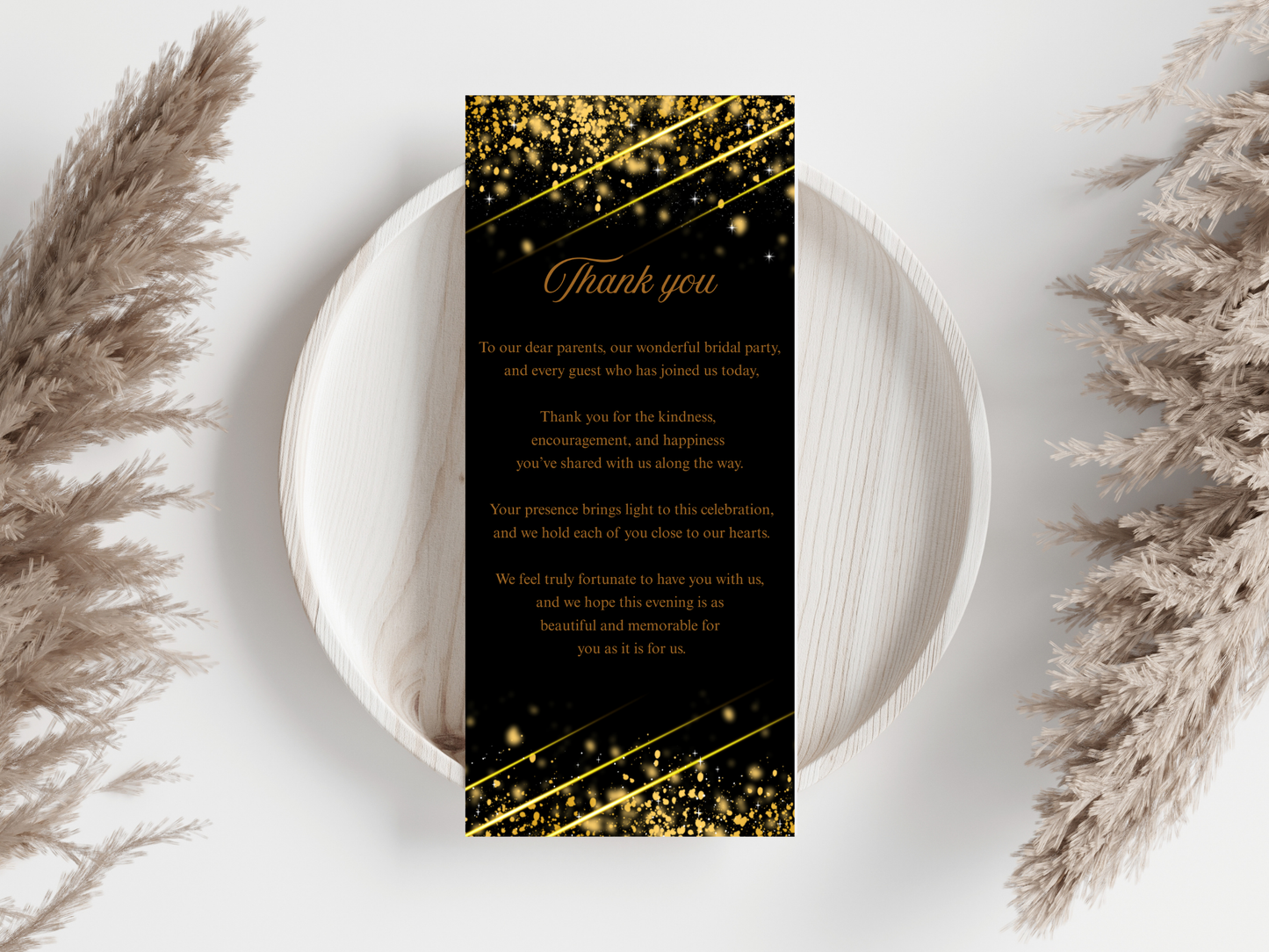 Wedding Thank you Card, Menu Card, Table Card. WI299