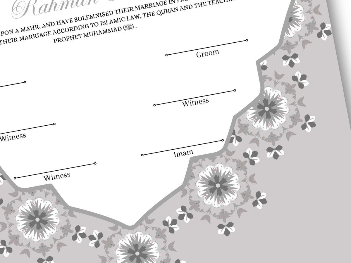 Nikkah Certificate Digital Download Personalised, A4, A3, Template, Editable, Nikkah Contract, Muslim Contract. NN230