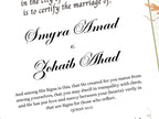 Nikkah Certificate, Islamic Wedding Contract, Muslim Marriage Certificate, Nikkah Nama, Template Nikkah, Nikkah Certificate, A3/A4. NN270