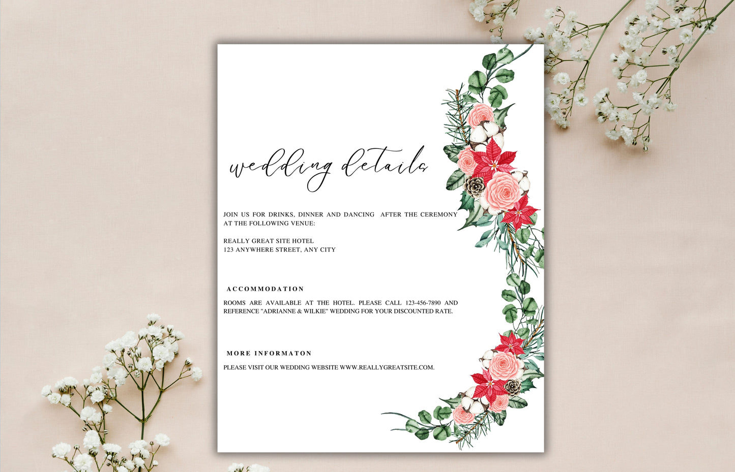 Wedding Invitation Template, Printable Wedding Invitation, Wedding Invitation, RSVP Invitation, Details, Wedding Invitation Bundle. WI72