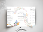 Watercolor Flower Wedding Invitation | Printable Invitation Suite | Romantic Botanical Design. WI170