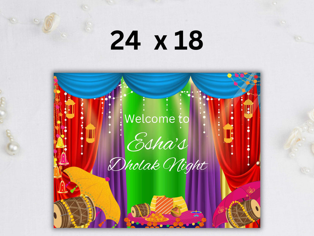 Dholki Welcome Sign as Dholki decor Digital, Dholki Sign & Dholki decoration. Muslim Dholki Decor signs , Digital Download. 2