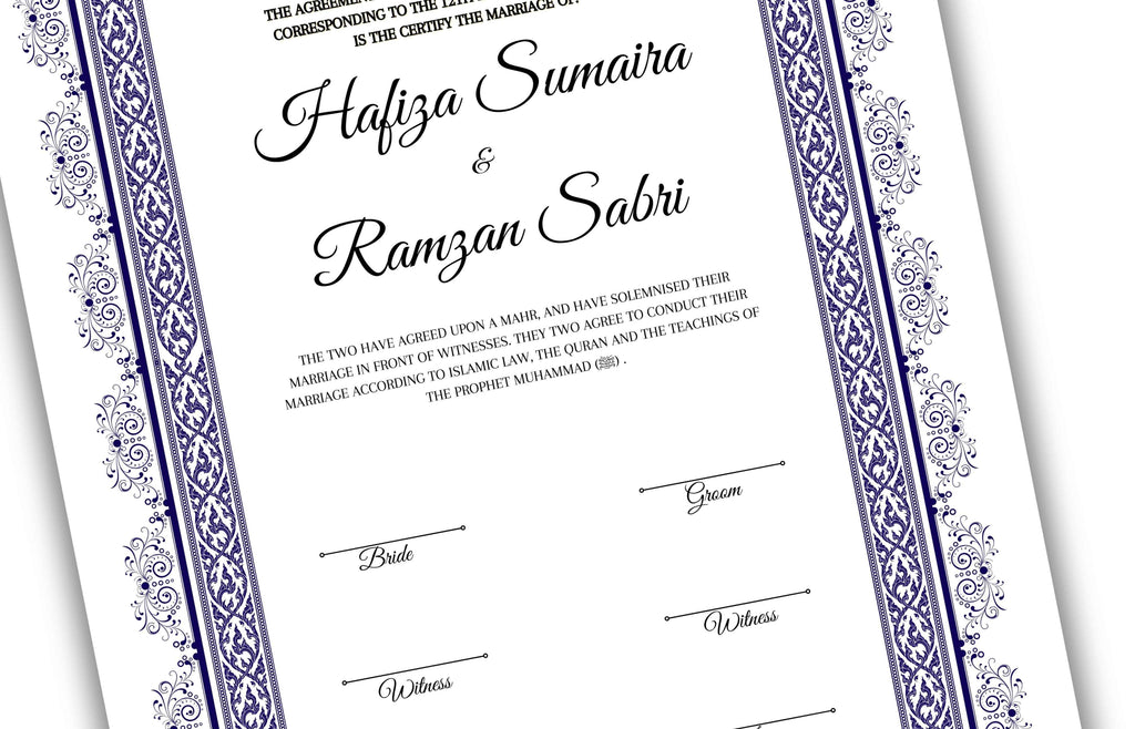 Nikkah Contract TemplateA4/A3, Printable Nikkah Contract, Editable Nikkahnama, Muslim Wedding Certificate, Digital Download. NN128