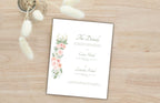 Blush Pink Rose Wedding Invitation, Boho Pink Sage Elegant Wedding Invite, Editable Floral Greenery Wedding Invitation. WEIB118