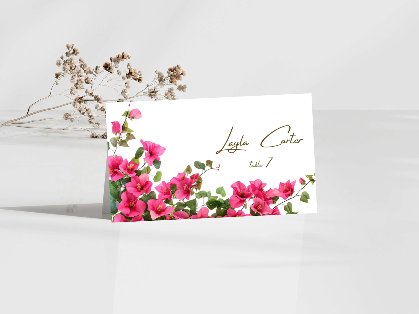 Wedding Menu Template, Editable Place Card & Thank You Note. WI199