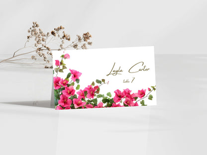 Wedding Menu Template, Editable Place Card & Thank You Note. WI199