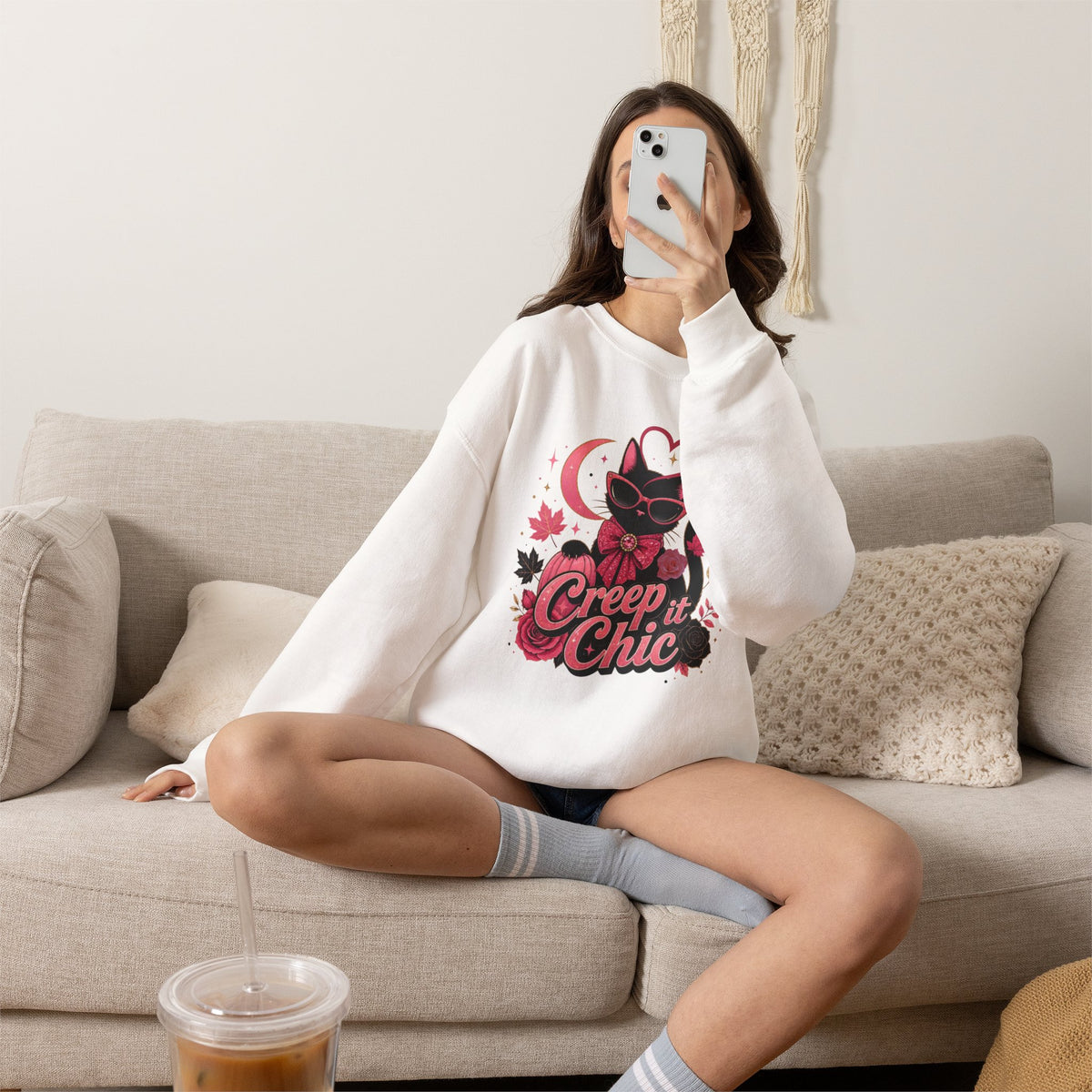 Creep It Chic Cat Sweatshirt