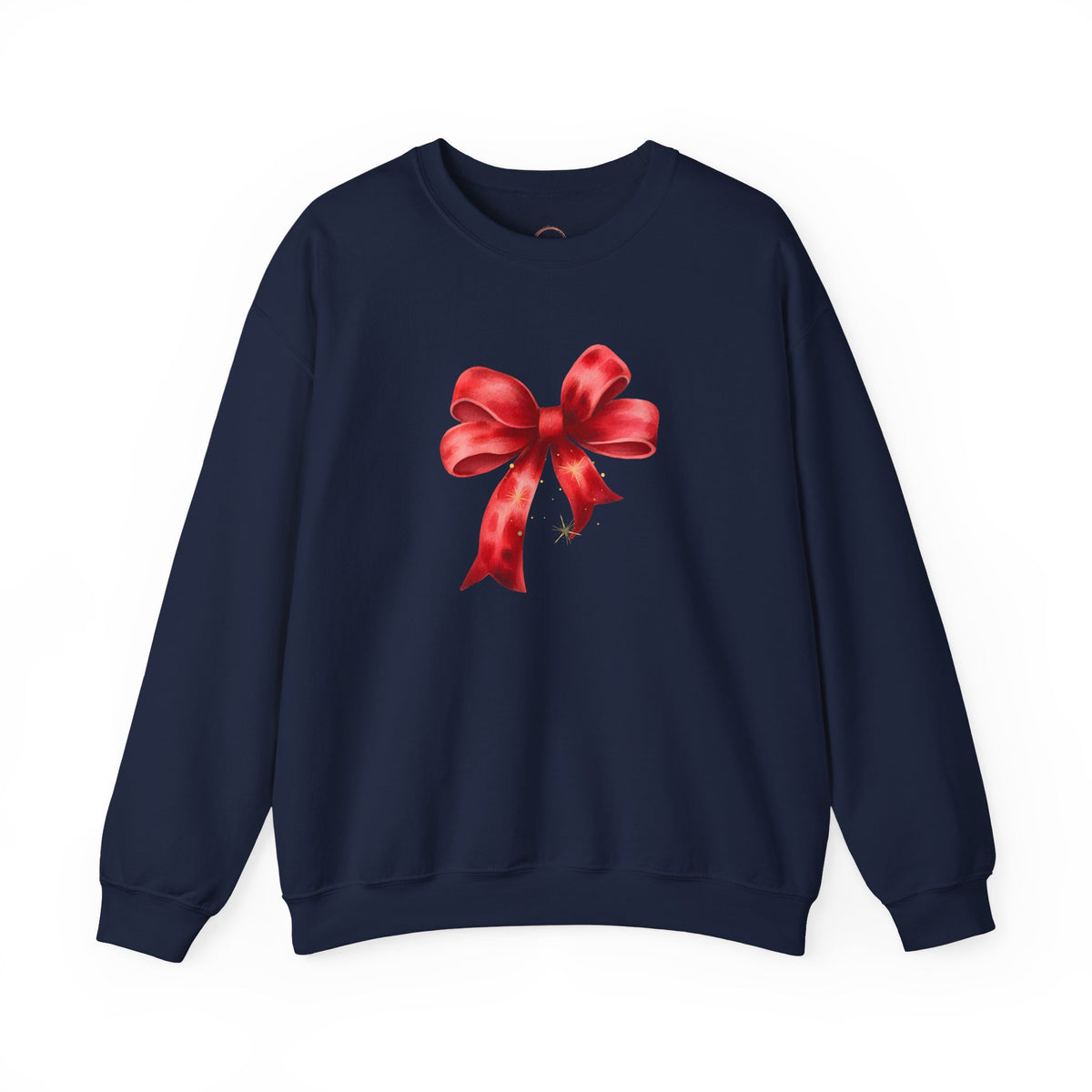 Red Ribbon Bow Crewneck Sweatshirt — Holiday Gift Sweatshirt