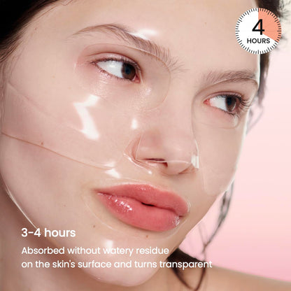 Collagen Real Deep Mask, Hydrating Overnight Hydrogel Mask, Pore Minimizing, Elasticity, Plumping Improvement, Korean Skincare, Stocking Stuffers for Teen Girls | 1.19oz(34g) x 4ea