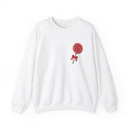 Valentine's Day Sweet Candy Sweatshirt, Pink Red Cute Unisex Crewneck Jumper,