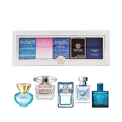 Versace Perfume Collection - Eros, Bright Crystal, Dylan Blue & More 5 Piece Set