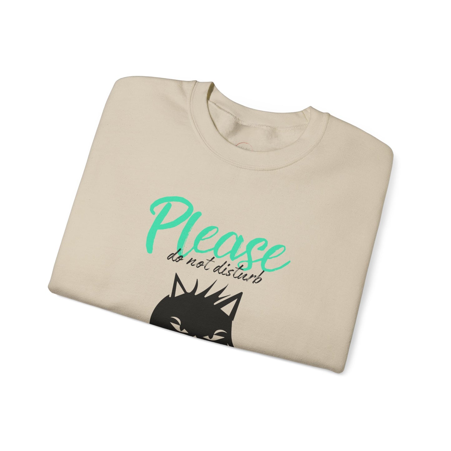 Please Do Not Disturb Cat Unisex Crewneck Sweatshirt