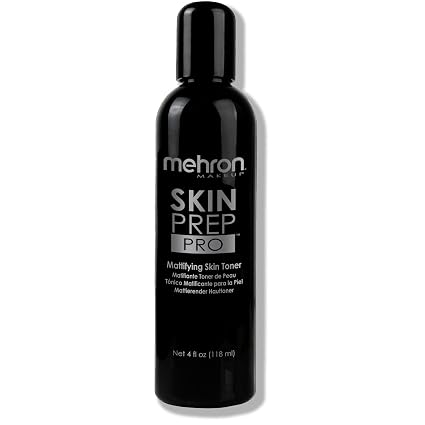 Mehron Makeup Skin Prep Pro Mattifying Skin Toner | Long Lasting Pre-Makeup Primer 4 fl oz (120 ml) | Made in the USA