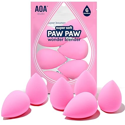 makeup Sponge Set Latex Free and High-definition Set of 6 makeup Wonder blender For Powder Cream and Liquid, Super Soft Wonder Beauty Cosmetic