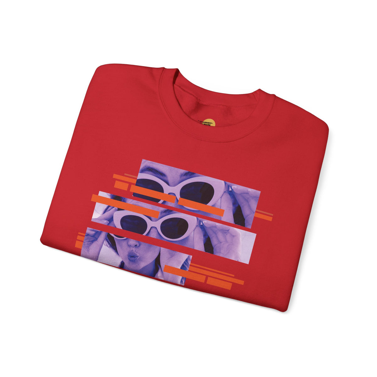 Vibrant Graphic Crewneck Sweatshirt, Retro Sweatshirt for Casual Style, Unisex Cozy Top, Ideal Gift for Friends, Artsy Streetwear