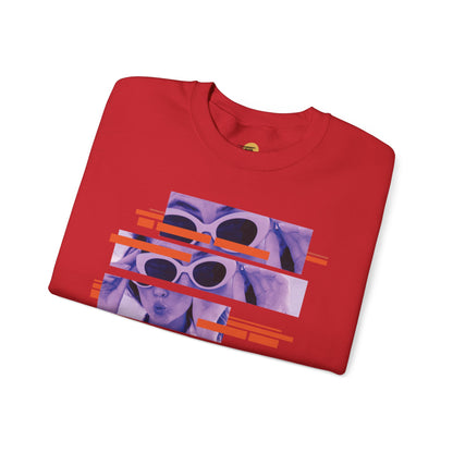 Vibrant Graphic Crewneck Sweatshirt, Retro Sweatshirt for Casual Style, Unisex Cozy Top, Ideal Gift for Friends, Artsy Streetwear