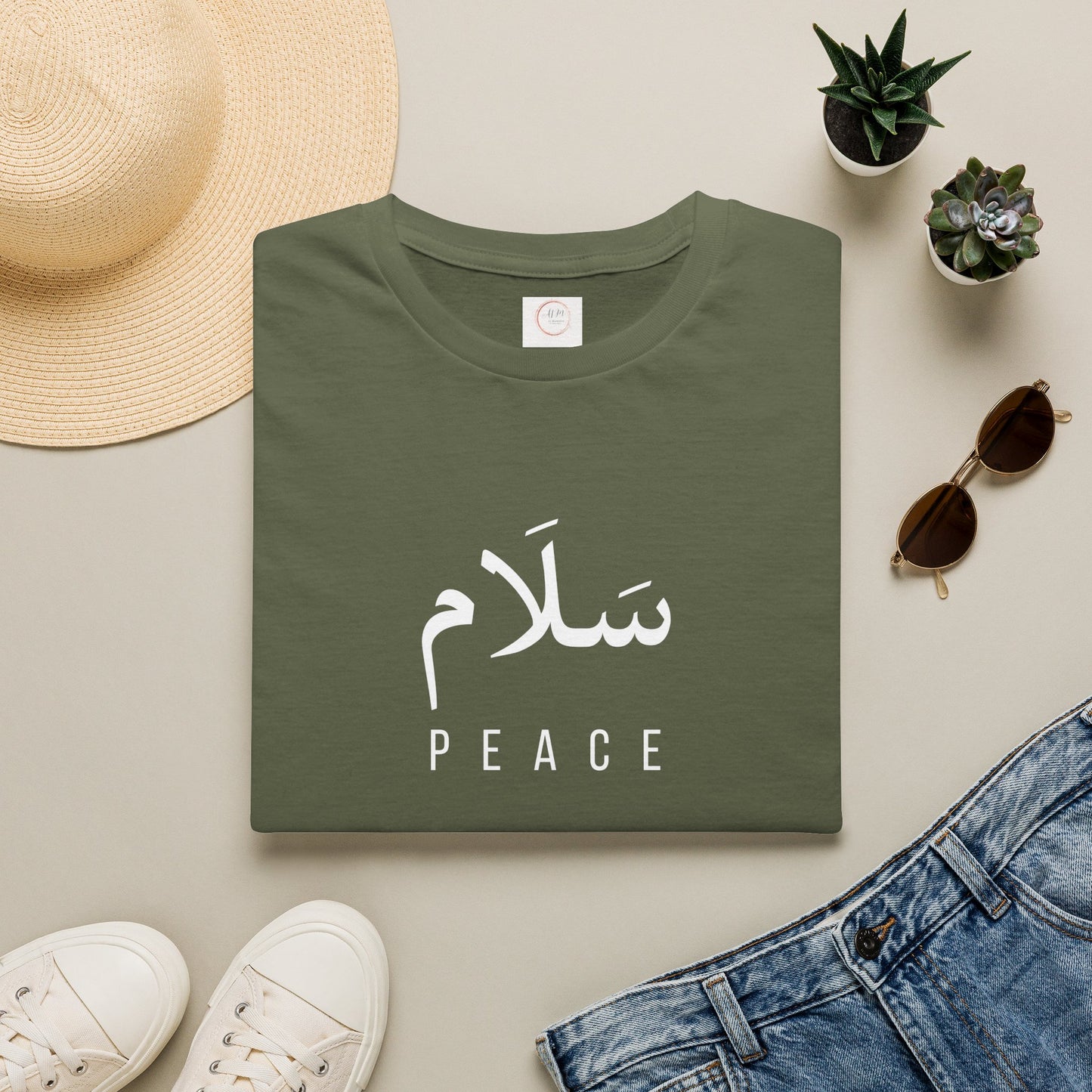 Peace Arabic Script T‑Shirt — Salaam / Peace Casual Tee
