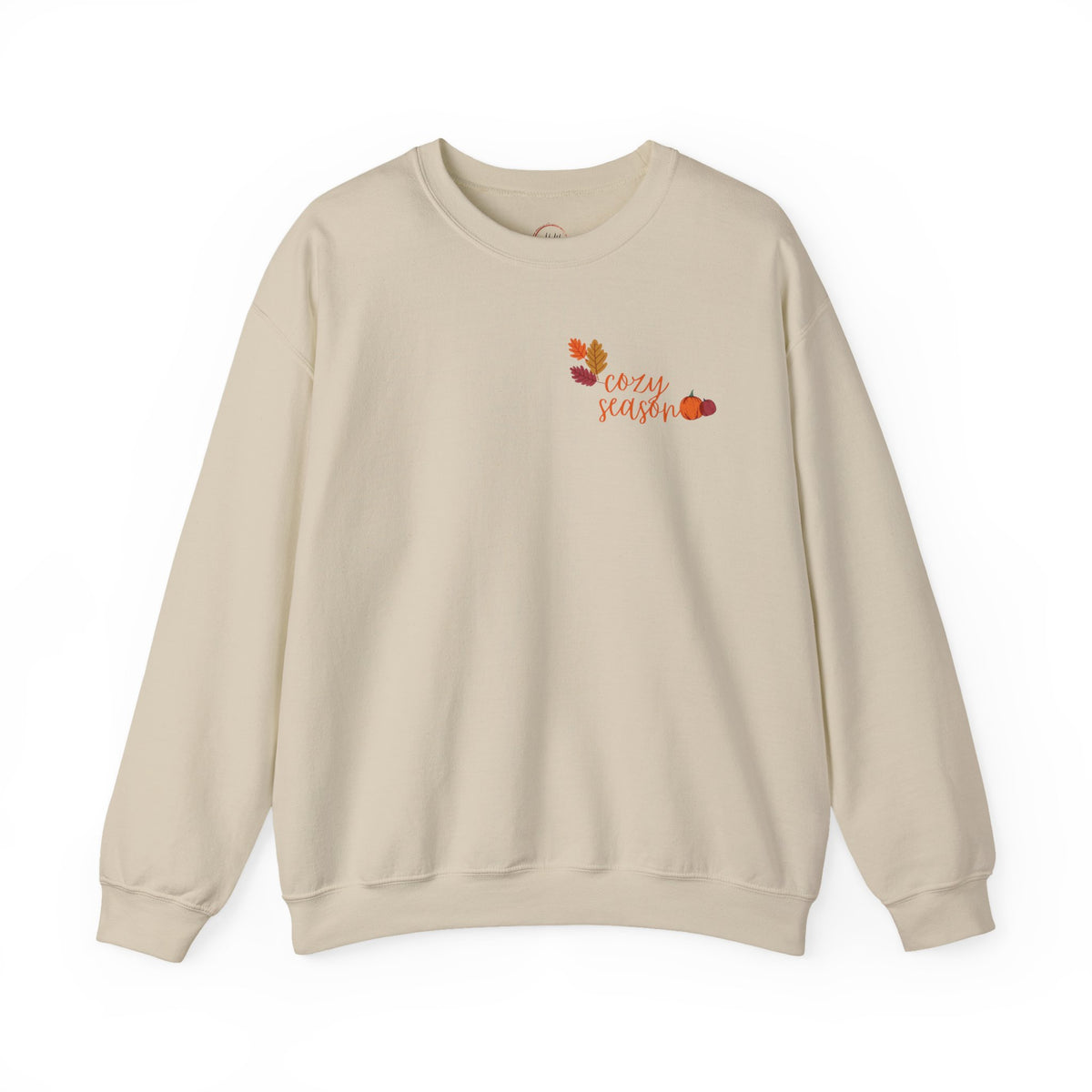 Crewneck Sweatshirt — Cozy Season Fall Leaves "Cozy Season" Design