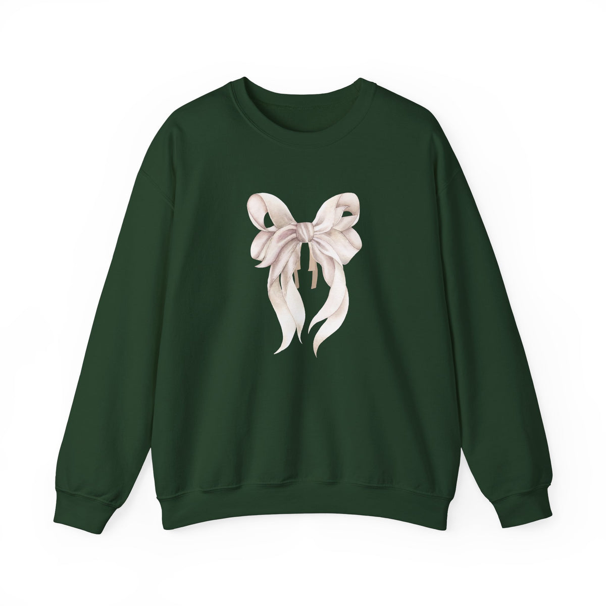 Bow Sweatshirt, Coquette Girl Sweatshirt, Feminine Floral Bow Crewneck
