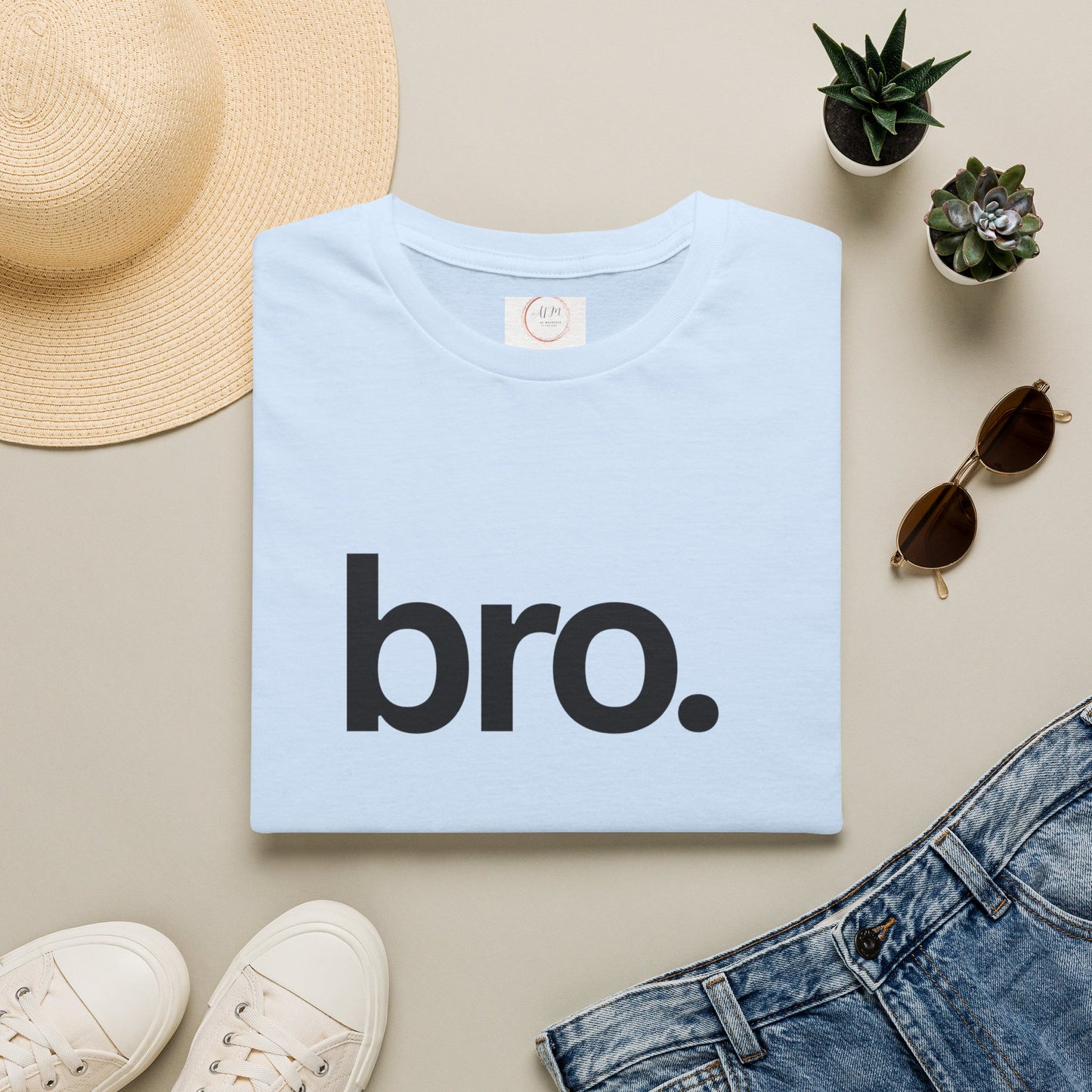 Bro. T-Shirt — Minimalist Bold Typography Tee for Friends & Casual Wear