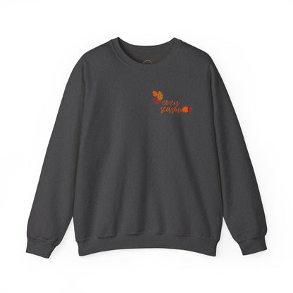 Crewneck Sweatshirt — Cozy Season Fall Leaves "Cozy Season" Design