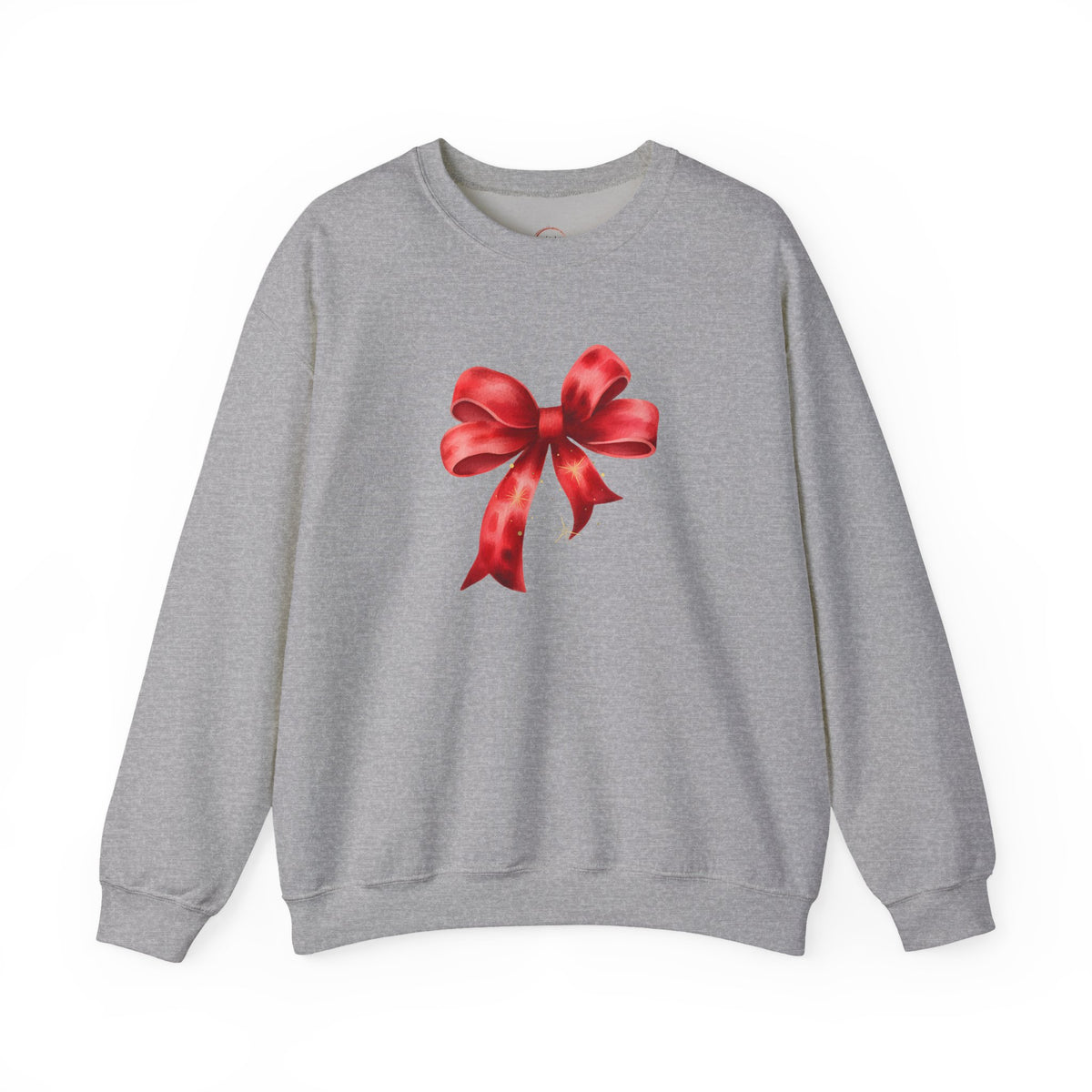 Red Ribbon Bow Crewneck Sweatshirt — Holiday Gift Sweatshirt