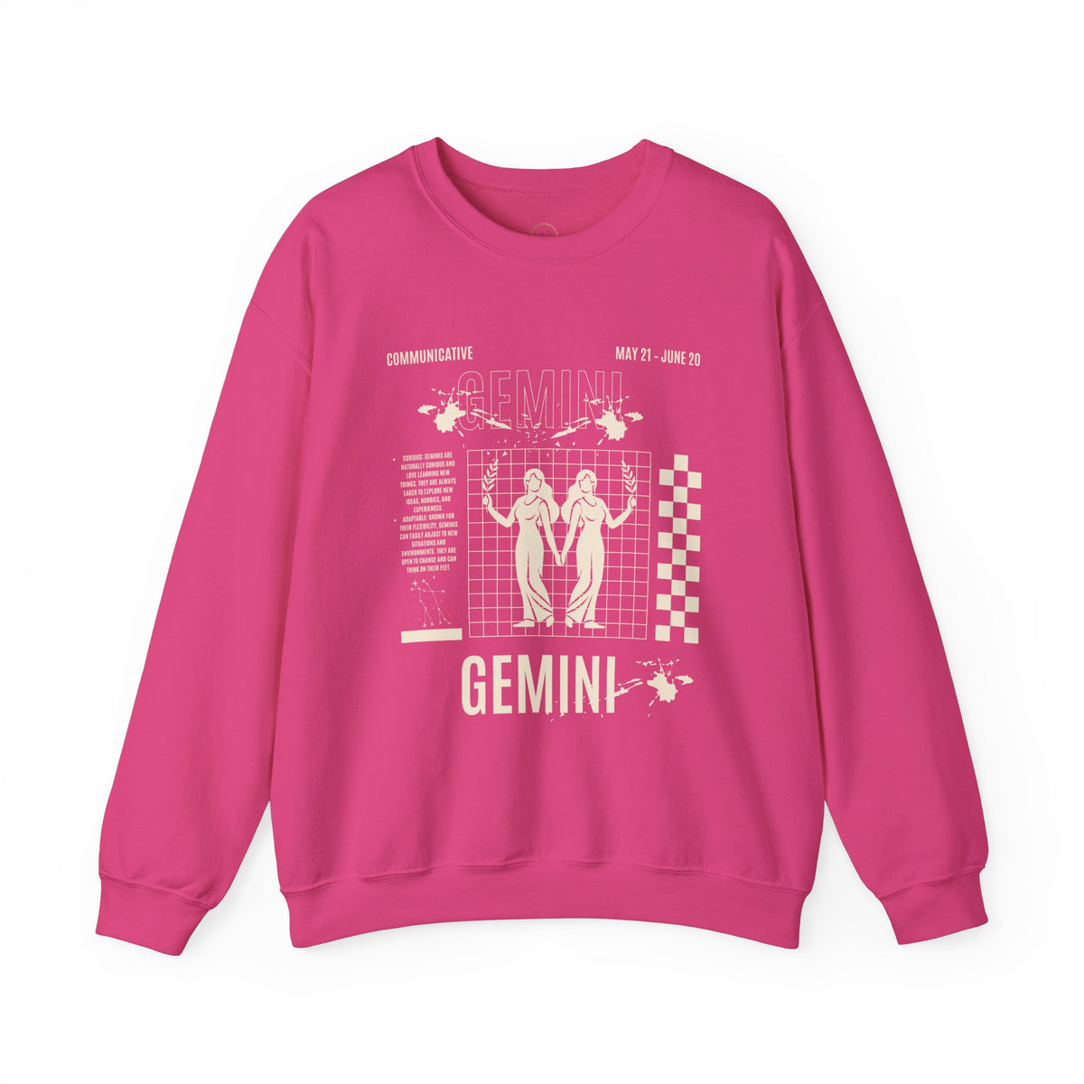 Gemini Zodiac Unisex Sweatshirt, Astrology Crewneck Jumper, Horoscope Pullover