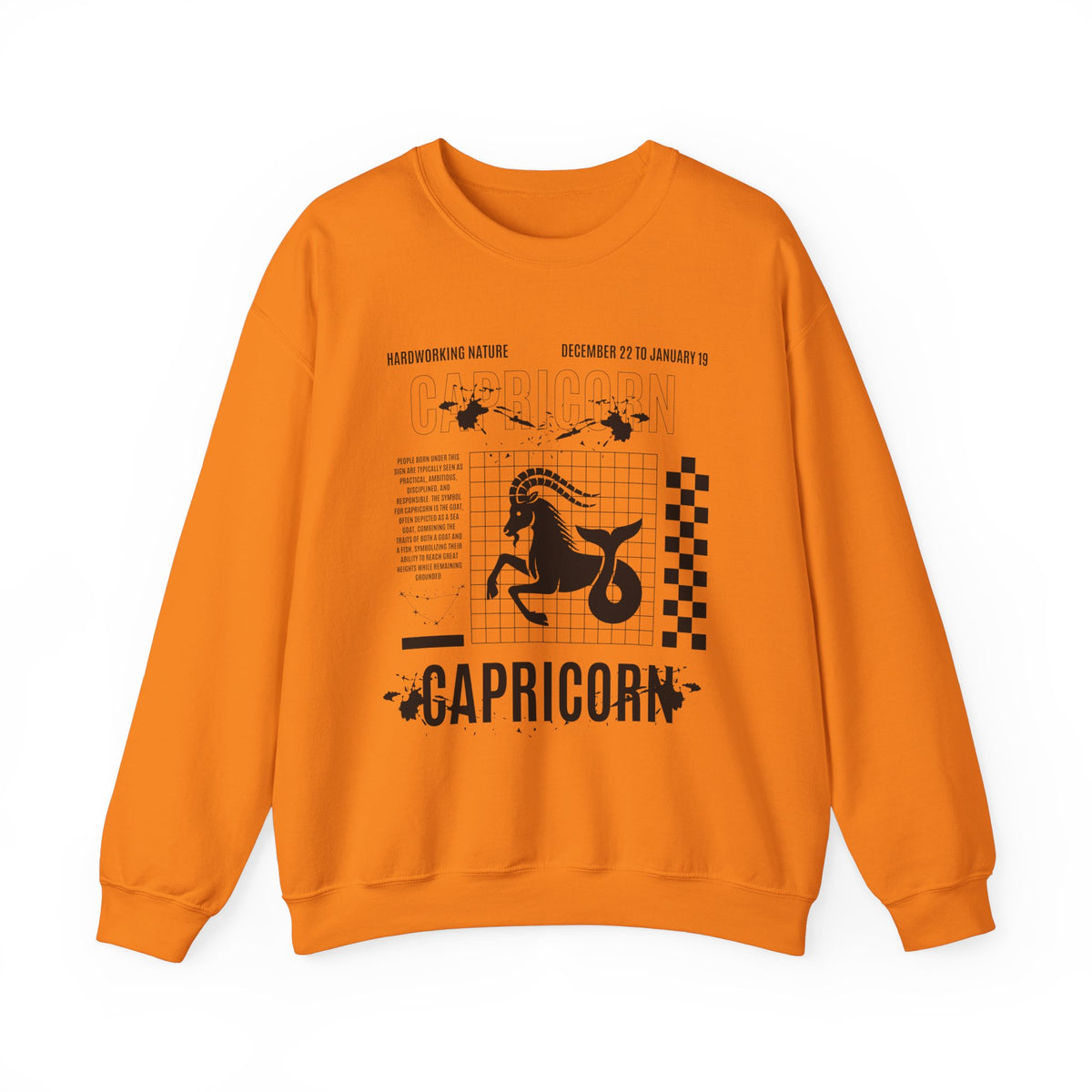 Capricorn Zodiac Unisex Sweatshirt, Retro Astrology Gift, Trendy Positive Word Shirt for Capricorn Friend