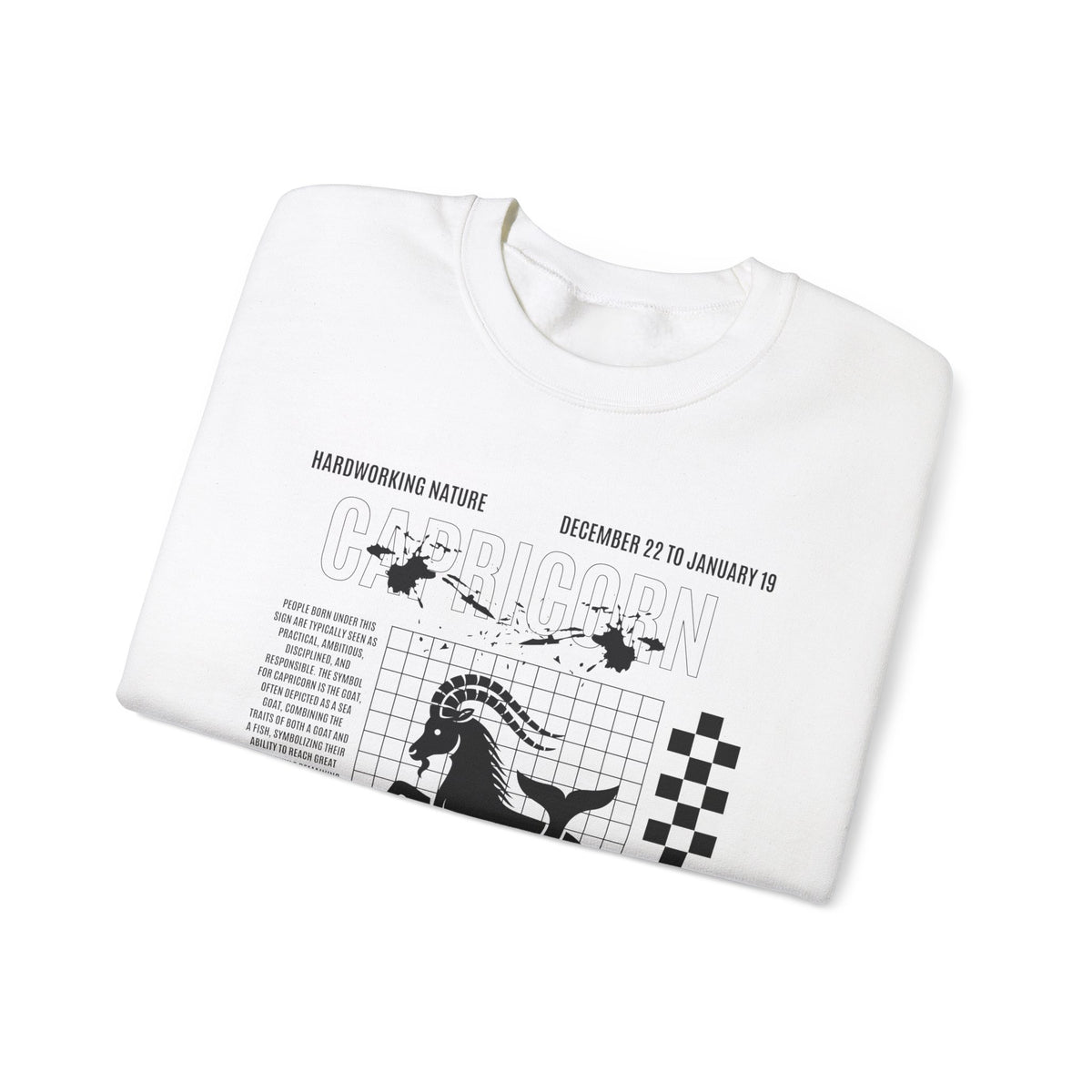 Capricorn Zodiac Unisex Sweatshirt, Retro Astrology Gift, Trendy Positive Word Shirt for Capricorn Friend