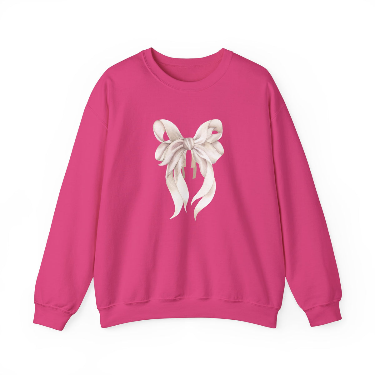 Bow Sweatshirt, Coquette Girl Sweatshirt, Feminine Floral Bow Crewneck