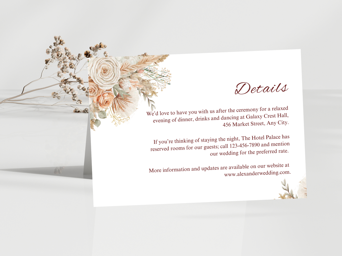Wedding Invitation Bundle, RSVP, Thank You Card, Table Card, Menu Card, Reception Card, Details Card. Wedding Bottle Label. WI276