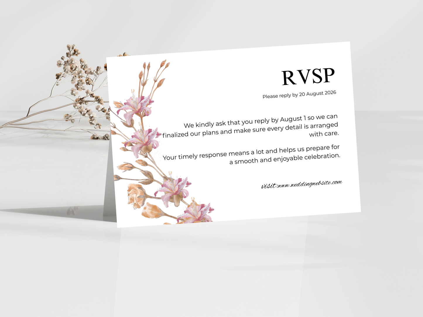 Wedding Invitation Set, RSVP, Wedding Details, Wedding Bottle Label Template, WI279