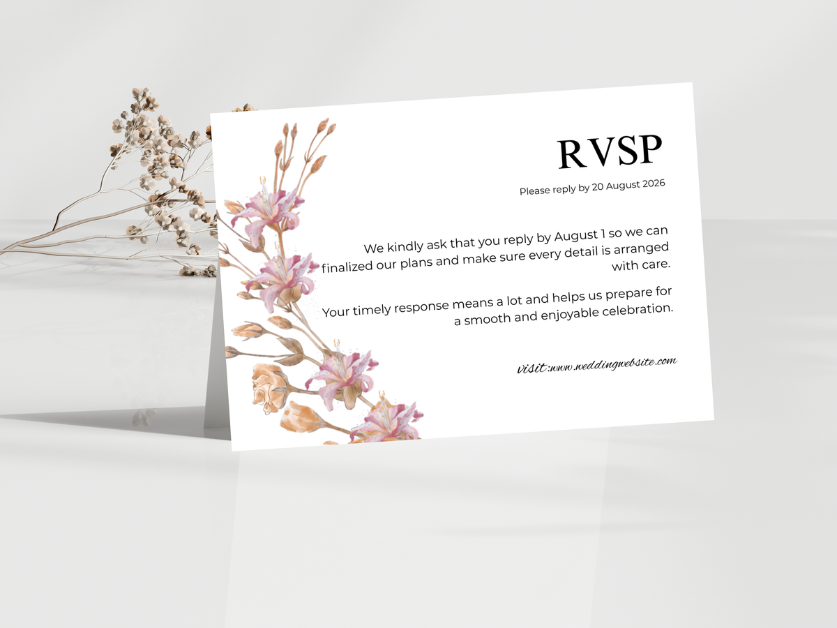 Wedding Invitation Set, RSVP, Wedding Details, Wedding Bottle Label Template, WI279