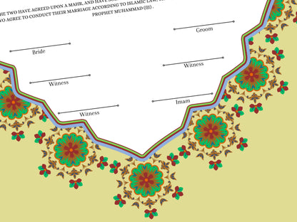 Nikkah Certificate Digital Download Personalised, A4, A3, Nikkah Contract, Muslim Nikkah Certificate Template, Instat Download. NN231